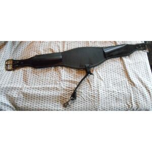Western Leather Black Back Front Cinch Birth Billet Roller Buckle Tack English